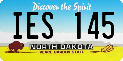 ND license plate IES145