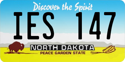 ND license plate IES147