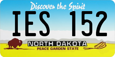 ND license plate IES152