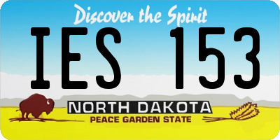 ND license plate IES153