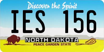 ND license plate IES156