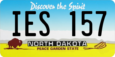 ND license plate IES157