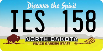ND license plate IES158