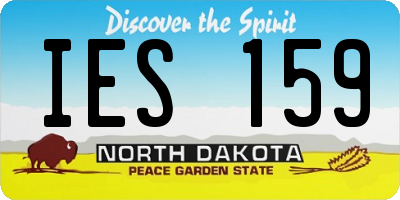 ND license plate IES159