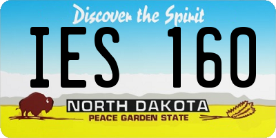 ND license plate IES160