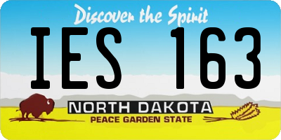 ND license plate IES163