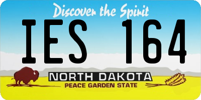ND license plate IES164