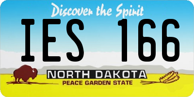 ND license plate IES166