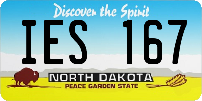 ND license plate IES167