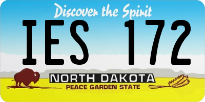 ND license plate IES172