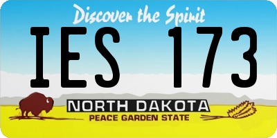 ND license plate IES173