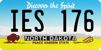 ND license plate IES176