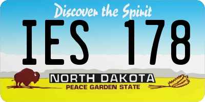 ND license plate IES178