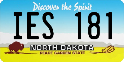 ND license plate IES181