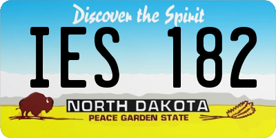 ND license plate IES182