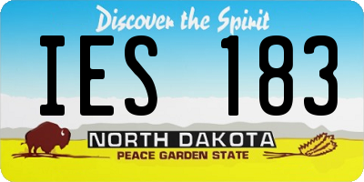 ND license plate IES183