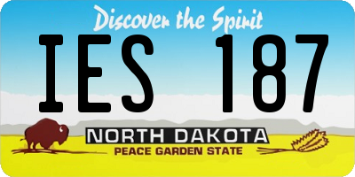 ND license plate IES187