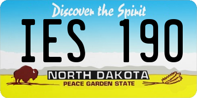 ND license plate IES190