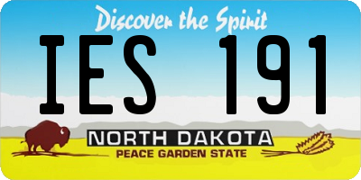ND license plate IES191
