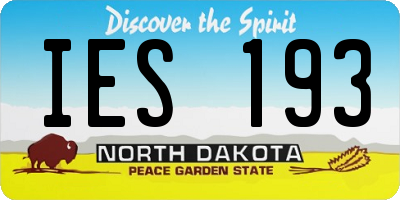 ND license plate IES193