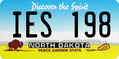 ND license plate IES198
