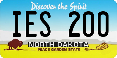 ND license plate IES200