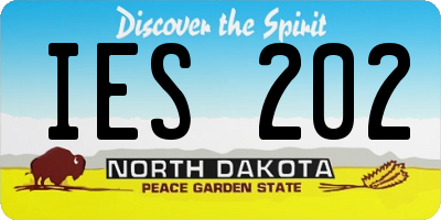 ND license plate IES202