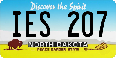 ND license plate IES207