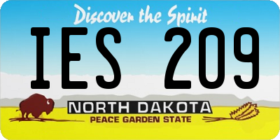 ND license plate IES209