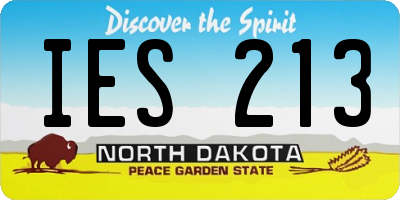 ND license plate IES213