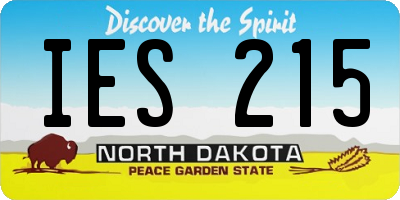 ND license plate IES215