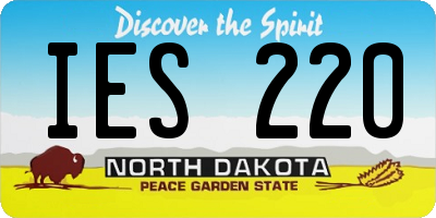 ND license plate IES220