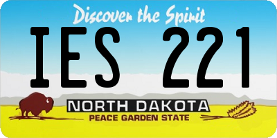 ND license plate IES221