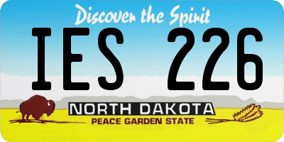 ND license plate IES226