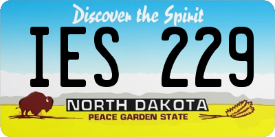 ND license plate IES229