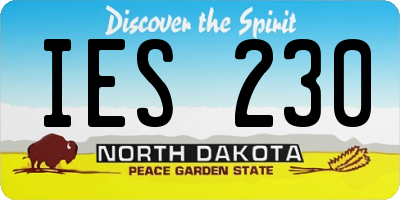ND license plate IES230