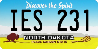 ND license plate IES231