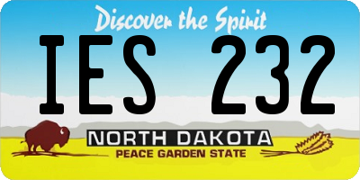 ND license plate IES232
