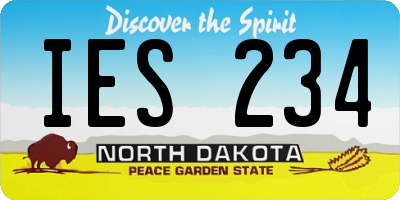 ND license plate IES234