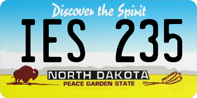ND license plate IES235