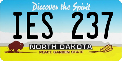 ND license plate IES237