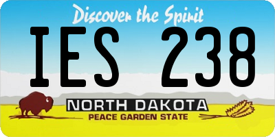ND license plate IES238