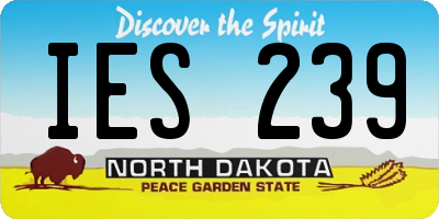 ND license plate IES239