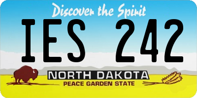ND license plate IES242
