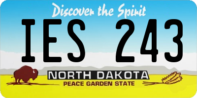 ND license plate IES243