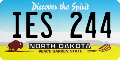 ND license plate IES244