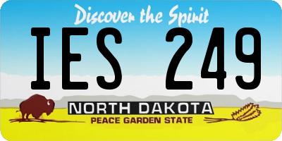 ND license plate IES249