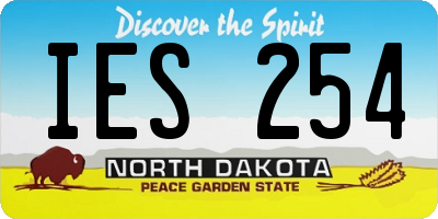 ND license plate IES254