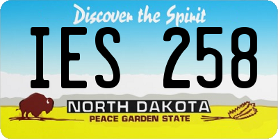 ND license plate IES258