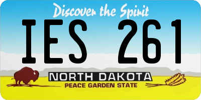 ND license plate IES261